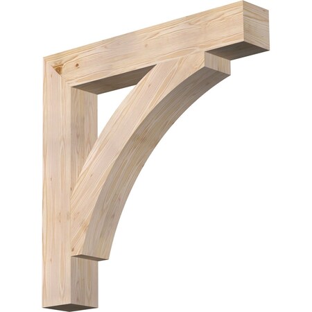 Ekena Millwork Thorton Block Smooth Bracket, Douglas Fir, 5 1/2"W x 36"D x 36"H BKT06X36X36THR05SDF